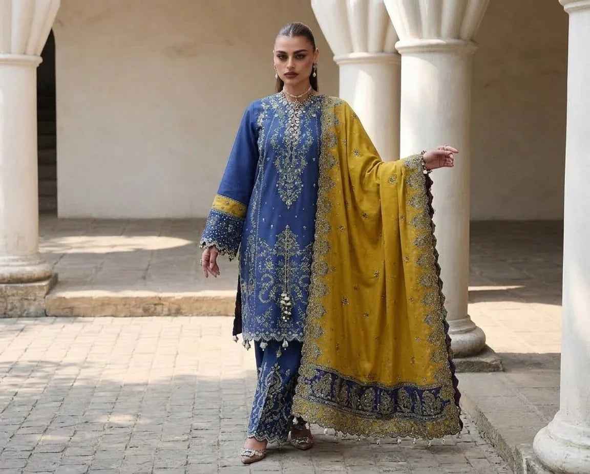 HUSSAIN REHAR 3 Pc Emb