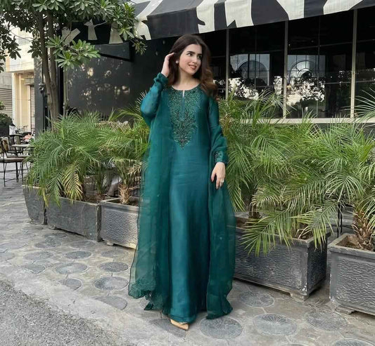 MAHAM ASAD 3 Pc Silk Emb Patch